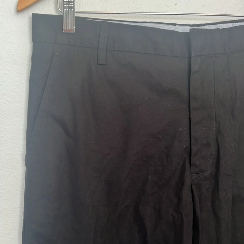 Banana Republic Mens Cotton Straight Black Pants Size 36 X 30‎